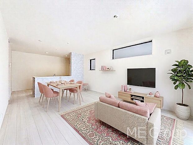 落ち着いた雰囲気のＬＤＫは家族みんなの快適空間※家具はCGです