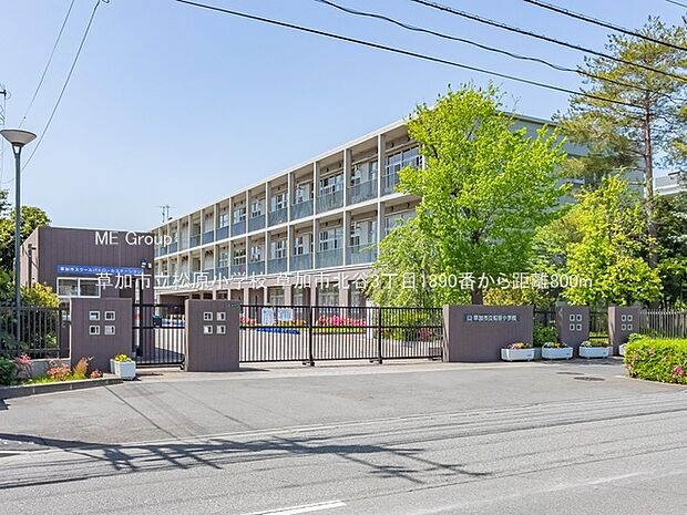 小学校 800m 草加市立松原小学校