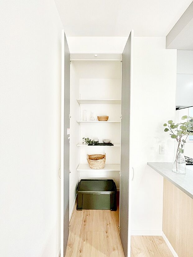 パントリー兼リビング収納付き!日用品や食品のストックなどスッキリ収納できます。