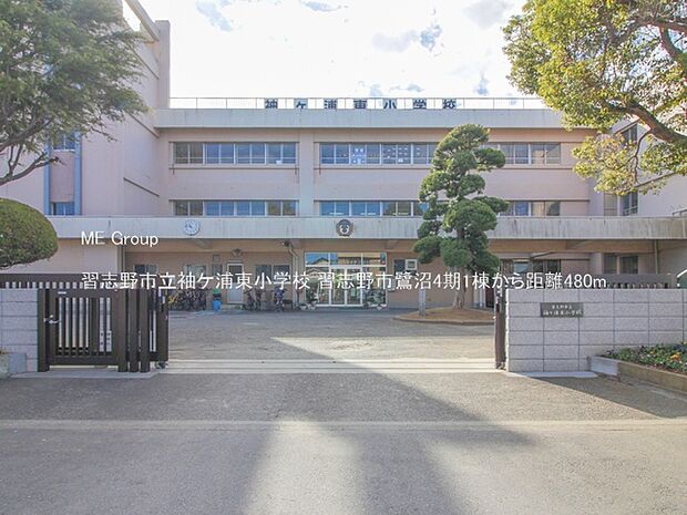小学校 480m 習志野市立袖ケ浦東小学校