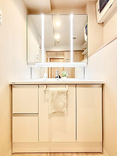 収納力と機能性に優れた洗面化粧台  　　