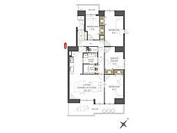 パークフィールドみさと東エリア5街区1号館 3SLDKの間取図画像