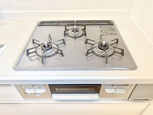 三口ガスコンロでお料理が一気にはかどりそう。  