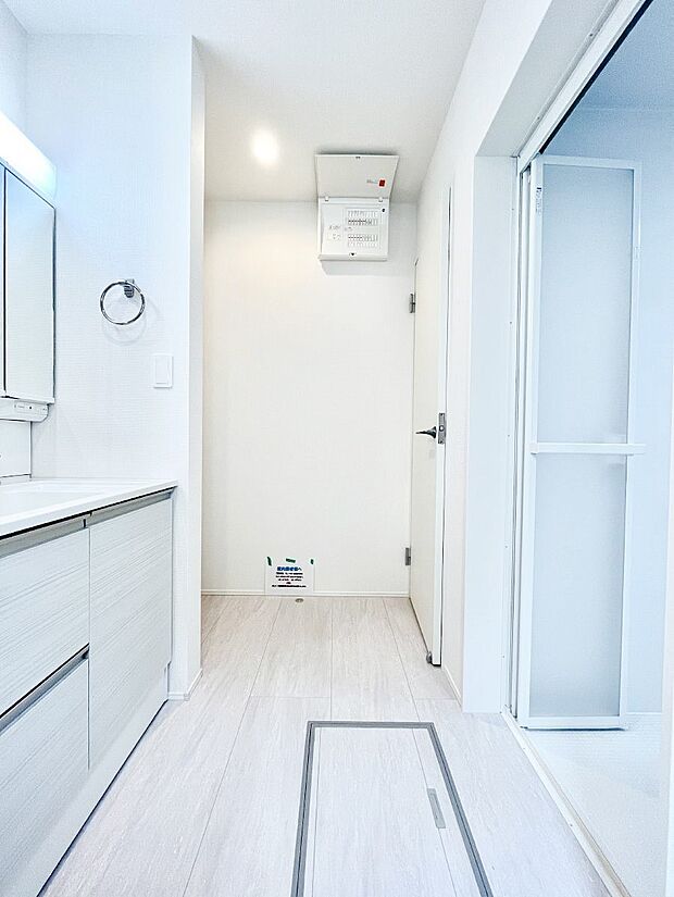 身支度もスムーズにおこなえる脱衣場