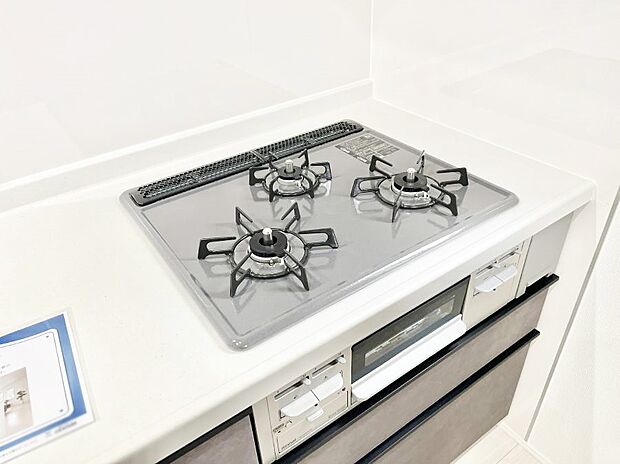 三口ガスコンロでお料理が一気にはかどりそう。  