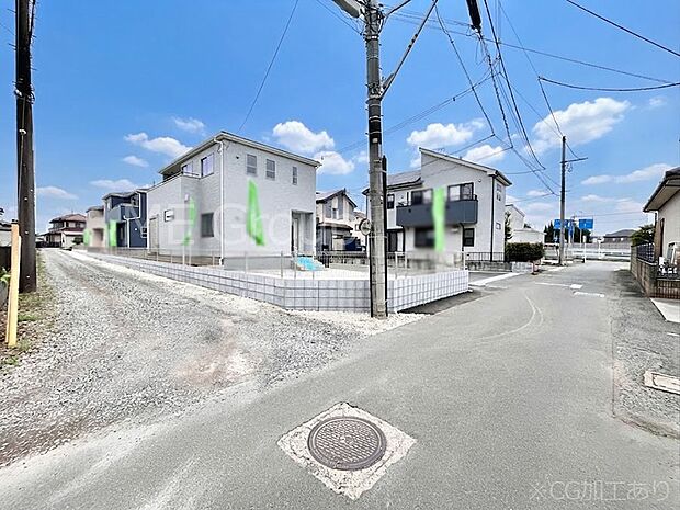 前面道路はきちんと整備されています  