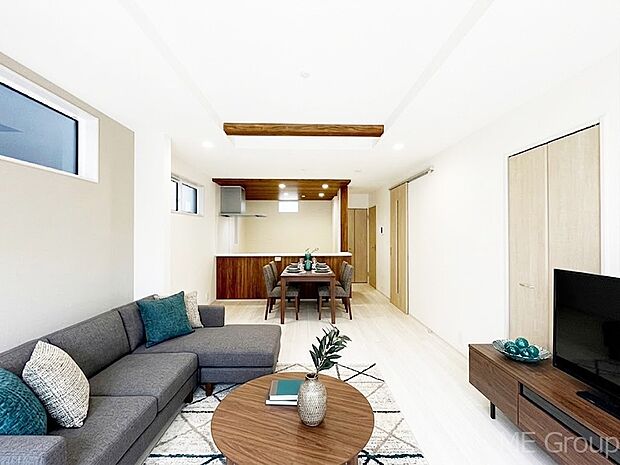 落ち着いた雰囲気のＬＤＫは家族みんなの快適空間※家具はCGです