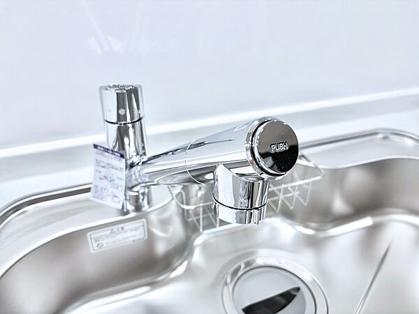 いつでも清潔なおいしいお水を。一つの水栓で水道水と浄水を使い分け。
