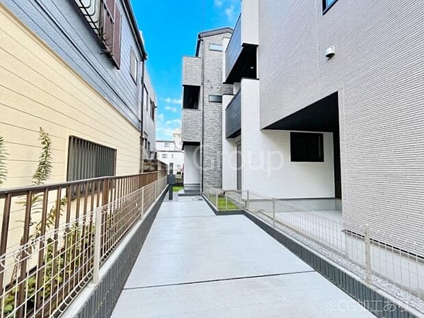 奥まった地形は、車道に面しておらず、静かでプライベート感を味わえる立地です。