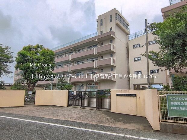 小学校 1020m 市川市立北方小学校