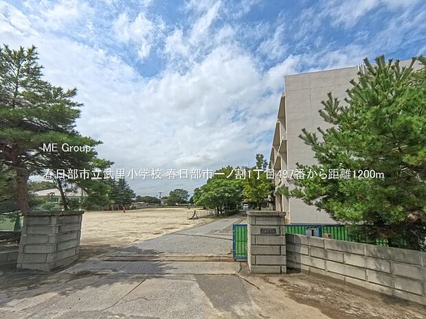 小学校 1200m 春日部市立武里小学校