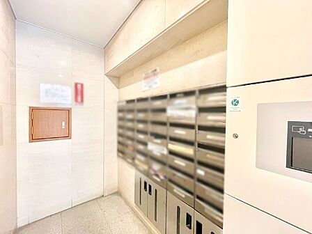 ポストはエントランス内にあるので雨に濡れず郵便が受け取れますね!