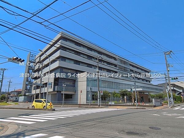 病院 1550m 津田沼中央総合病院