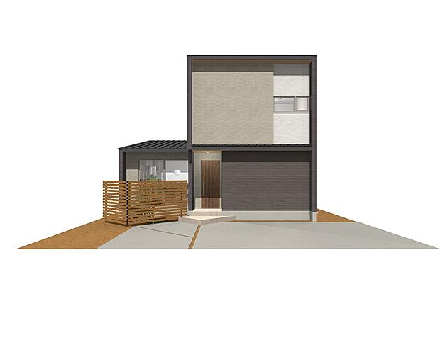 隣の区画(No.6)にてモデルハウス販売中!ご見学できます。