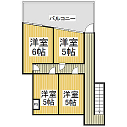 バック信濃屋ビル 4階ワンルームの間取り