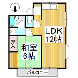 Pleasant Hills　Ａ棟 1階1LDKの間取り