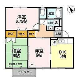 アスティオンB 3DKの間取図画像