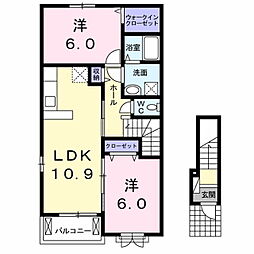 ル・リアン 2LDKの間取図画像