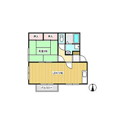 メゾンナガサカ 1LDKの間取図画像