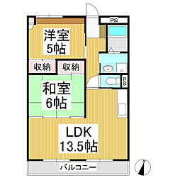 ソラーレ 2LDKの間取図画像