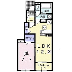 サンリット マーク 1LDKの間取図画像