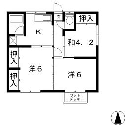 ラフォーレ国分 3Kの間取図画像