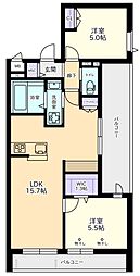 Ｇｒｏｗｉｎｇ　Ｔｒｅｅ 4階2LDKの間取り