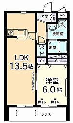 ＭＡＩＳＯＮ　ＮＯＩＲ　Ｎ 3階1LDKの間取り