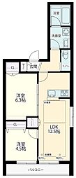 Gloriosa 2LDKの間取図画像