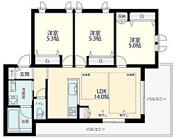 Gloriosa 3LDKの間取図画像