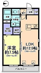 Azalee 1LDKの間取図画像