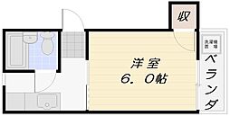 コーポくつみ 1階1Kの間取り