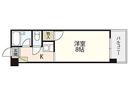 リマーカーブル己斐 4階1Kの間取り
