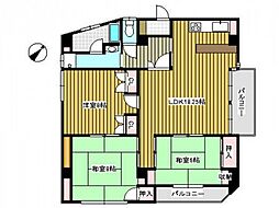 小林ビル 3階3LDKの間取り