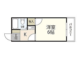 HOUSE459 3階1Kの間取り