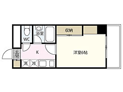 Ｌ’ａ　ｌｌｕｒｅ舟入 3階1Kの間取り