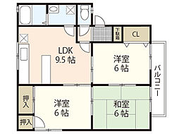 セジュール加美　Ａ棟 1階3DKの間取り