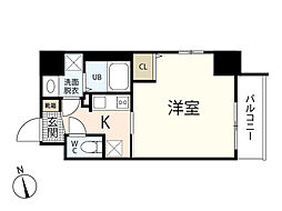 ウェンディ橋本町 3階1Kの間取り