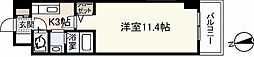 シャルマン財官I 2階1Kの間取り