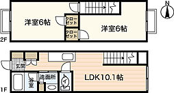 セラサス・コリス 1階2LDKの間取り