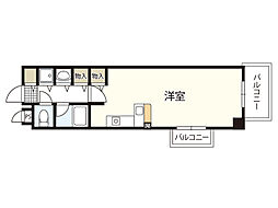 ハイブレスビル 2階ワンルームの間取り