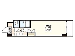 Ｗｉｎｇ　ＳＴＫ 3階1Kの間取り