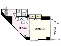 マハロリゾート 3階1DKの間取り