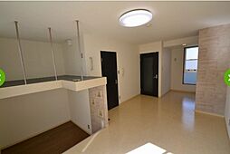 広島電鉄宮島線 楽々園駅 徒歩12分の賃貸マンション 2階ワンルームのリビング/ダイニング