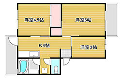 第1住田マンション 5階3Kの間取り
