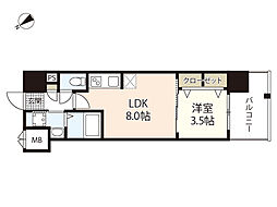 Ｓ−ＲＥＳＩＤＥＮＣＥ空港通りａｗｅｓｏｍｅ 6階1LDKの間取り