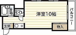 サンシャイン千鶴 3階ワンルームの間取り