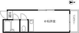 第2はんどうビル ワンルームの間取図画像