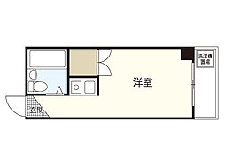 グランドアメニティ住吉 3階ワンルームの間取り