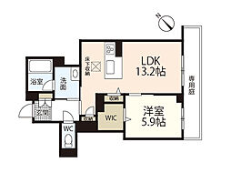 フィグ古江東町 3階1LDKの間取り